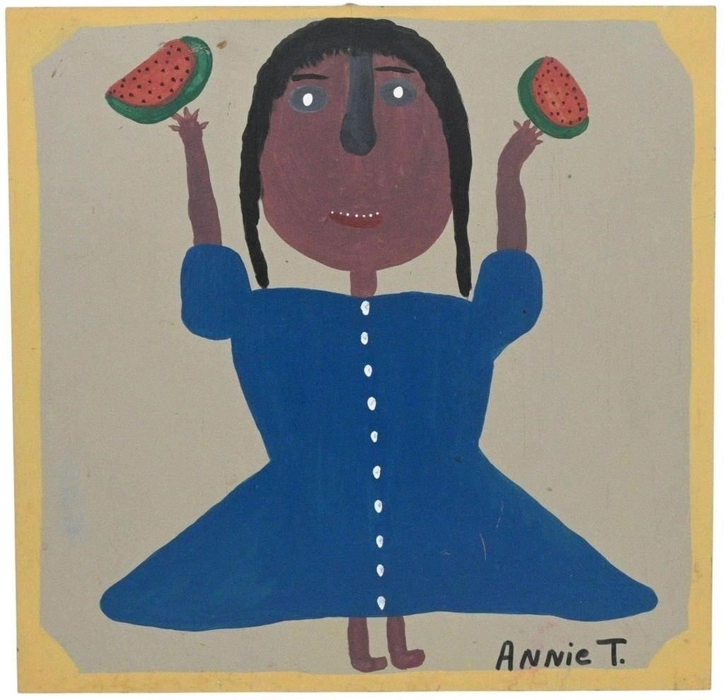 Annie Tolliver.  My Daughter Deidre Eating Watermelons (1 of 5)