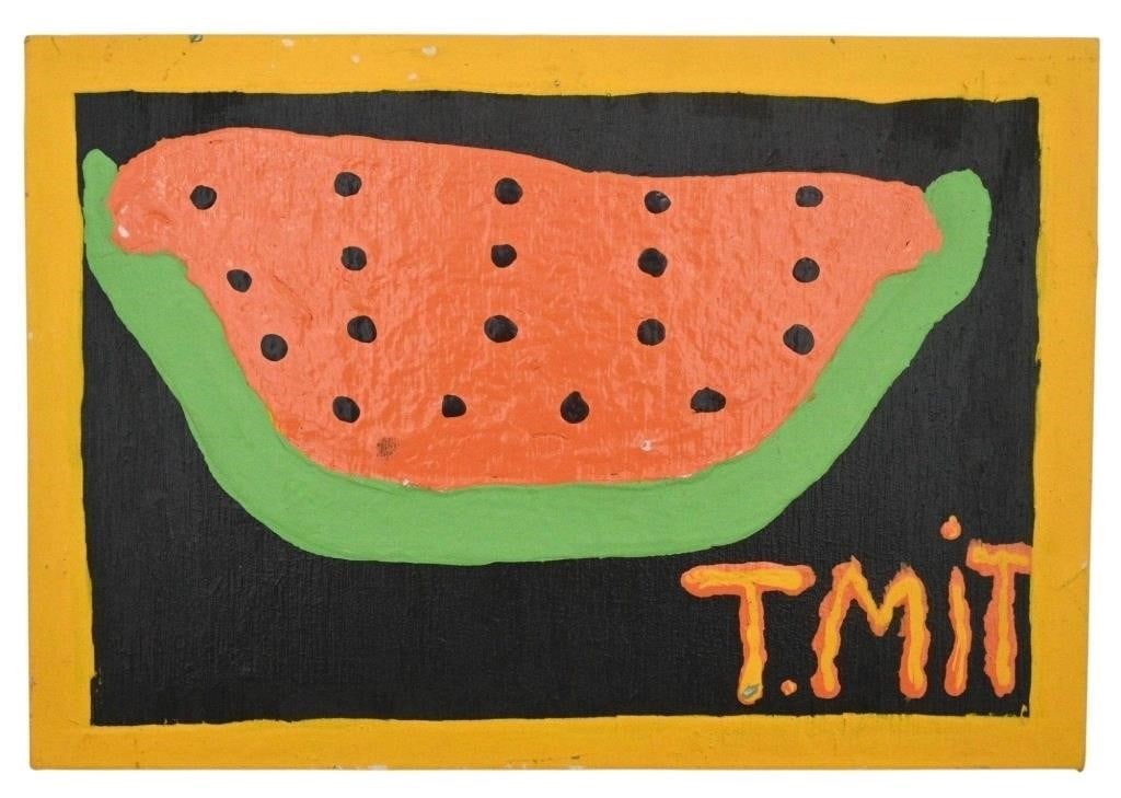 Tim T.  Watermelon Slice with Yellow Frame (1 of 3)