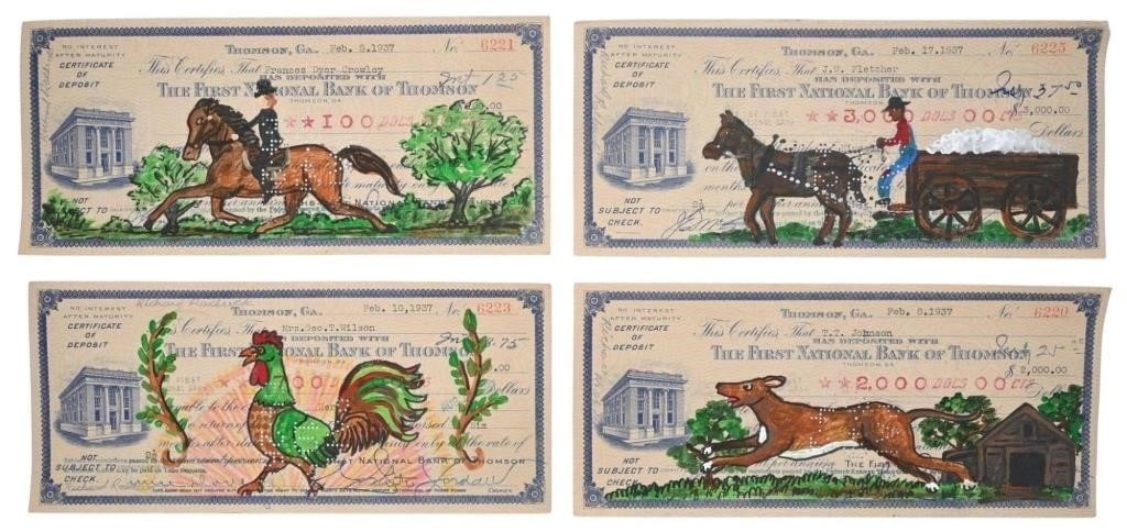 Richard Roebuck.  Animal Hand-Painted Bank Notes (1 of 5)