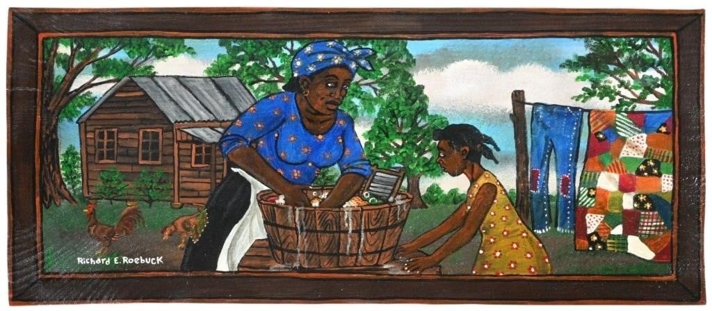 Richard Roebuck.  Mother & Daughter Doing Laundry (1 of 5)
