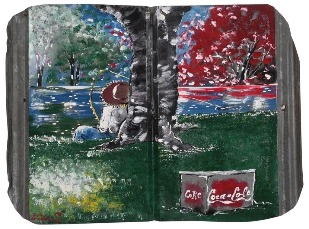 Leonard Jones.  Boy Fishing (Coca-Cola) (1 of 7)