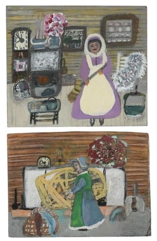 Donna Wilson.  2 Housework Paintings (1 of 6)