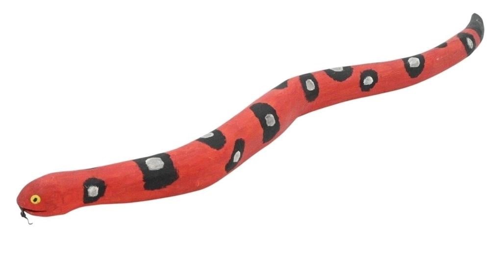 Jim Avilla.  Carved Red Snake (1 of 5)