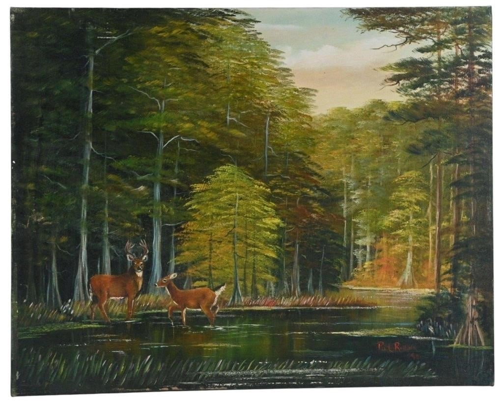 Pat Rollins.  Deer at the Cypress Glade (1 of 6)
