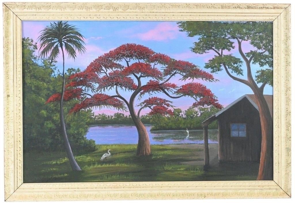 Glen Piazza.  Poinciana Sunset at the Cabin (1 of 8)