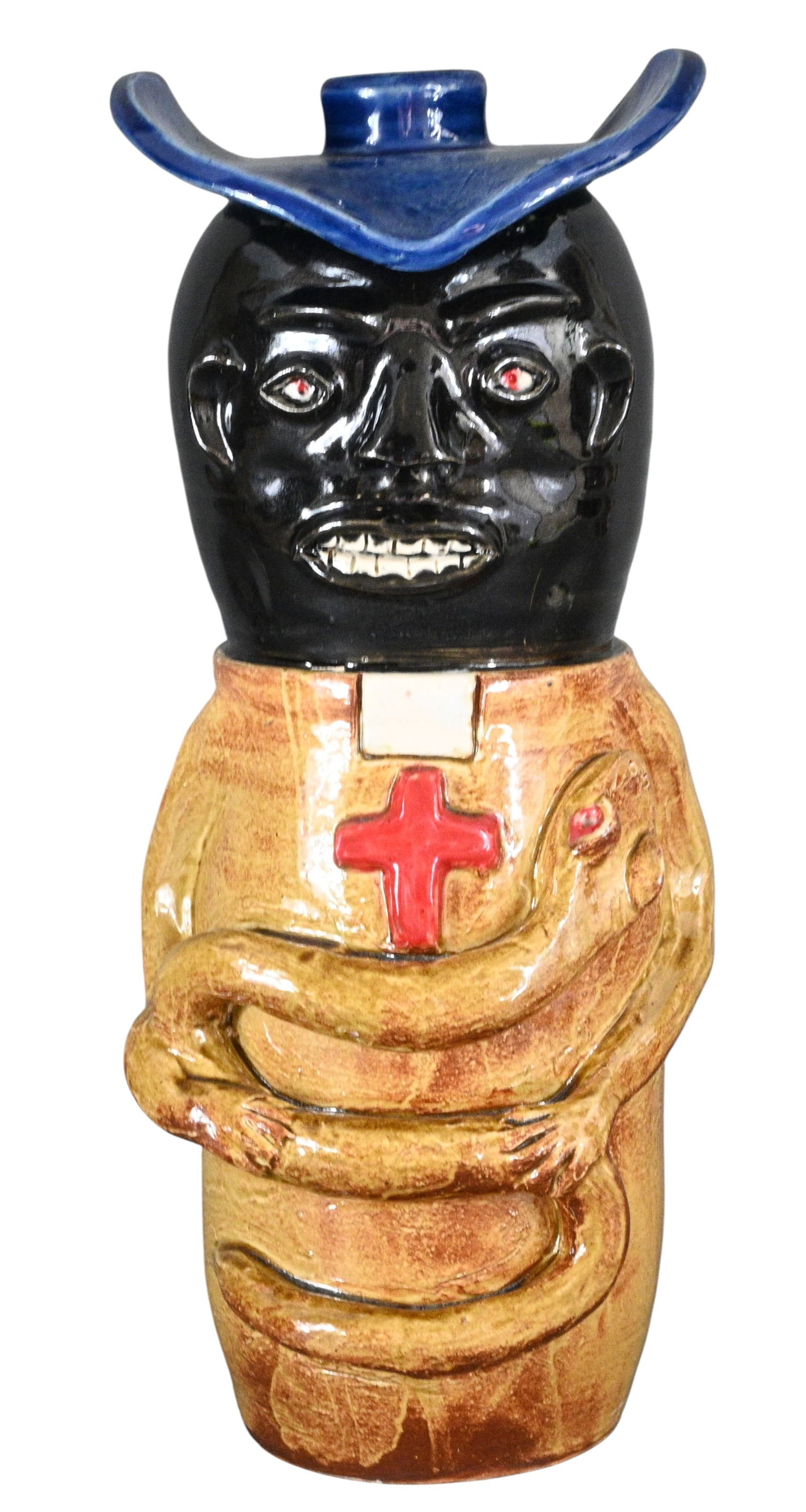 Randy Tobias. Black Preacher Serpent Handler: Randy Tobias. Black Preacher Serpent Handler. Signed. Rare example. Randy rarely does these black face preachers anymore. Randy has been a master at his craft for 57 years starting in 1968.. Mint cond