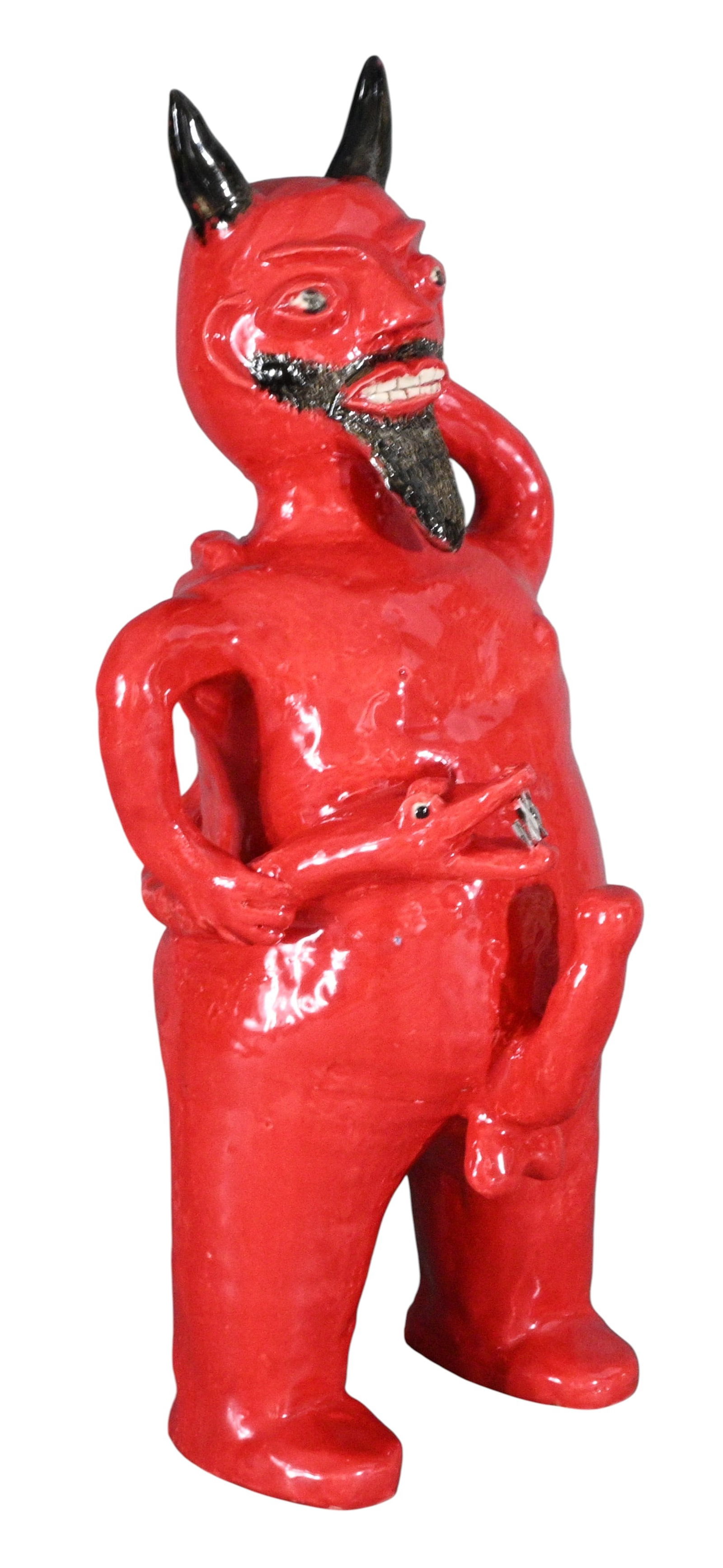 Randy Tobias. Erotic Devil With Snake: Randy Tobias. Erotic Devil With Snake. Signed. Extremely rare piece. This is Randy's first piece showing a free standing figure with legs. Randy has been a master at his craft for 57 years starting in