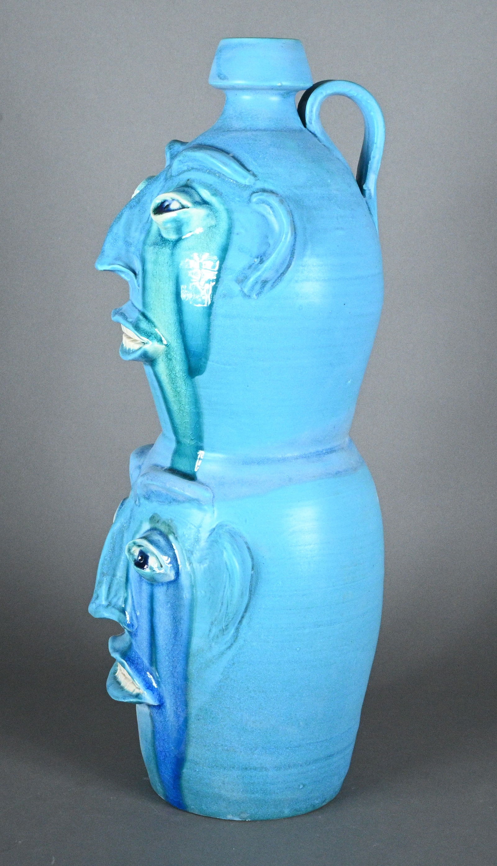 Randy Tobias. 2 Stack Turquoise Colored Totem - 4