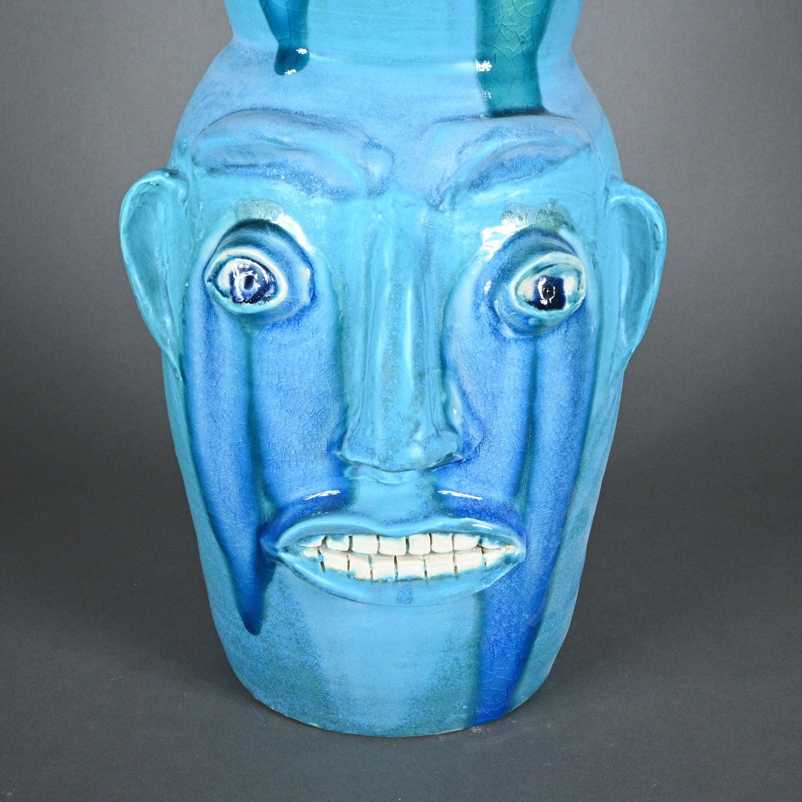 Randy Tobias. 2 Stack Turquoise Colored Totem - 5