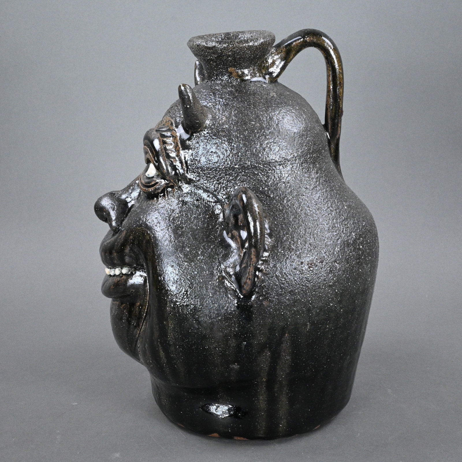 Clete Meaders, Jr. Devil Face Jug - 2