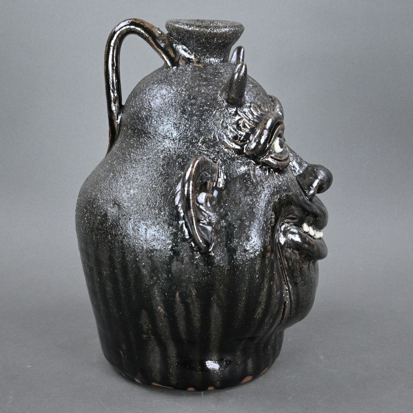 Clete Meaders, Jr. Devil Face Jug - 4