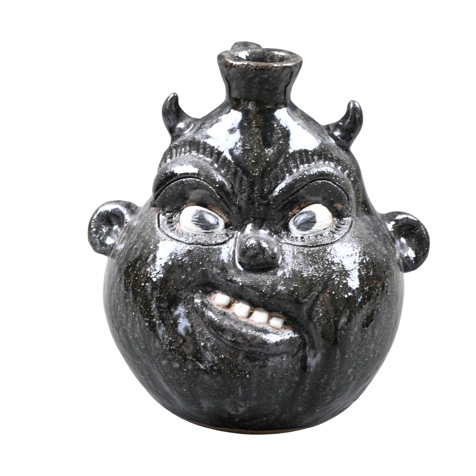 Clete Meaders, Jr. Devil Squatty Face Jug (1 of 5)