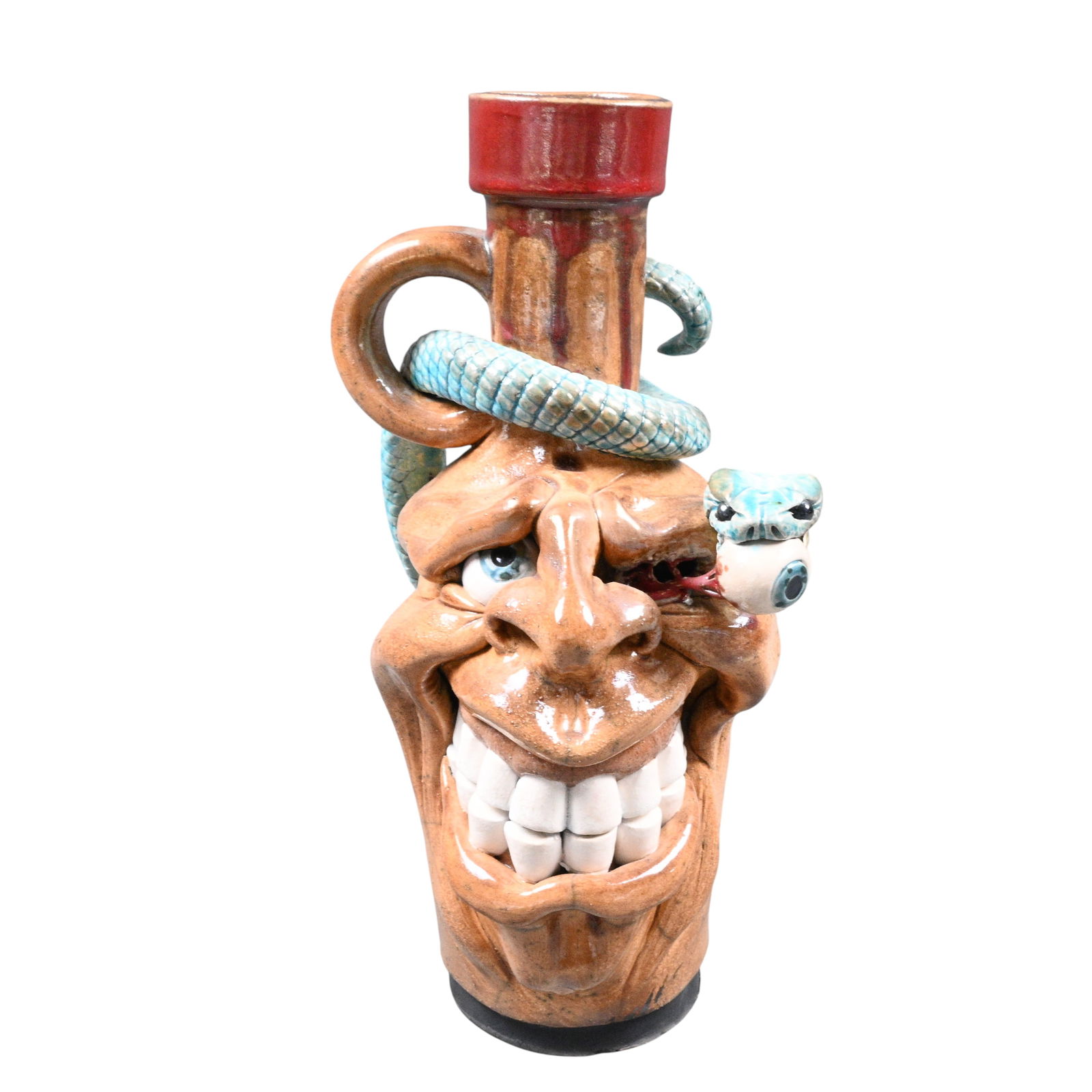 Dan Norton. Snake Eating Eyeball: Dan Norton. Snake Eating Eyeball.2008. Signed and Dated. Mint condition. Size: 12.75" H. Provenance: Private Georgia Collection. Est. $600 - $800. Ship: In-House Shipping Available.