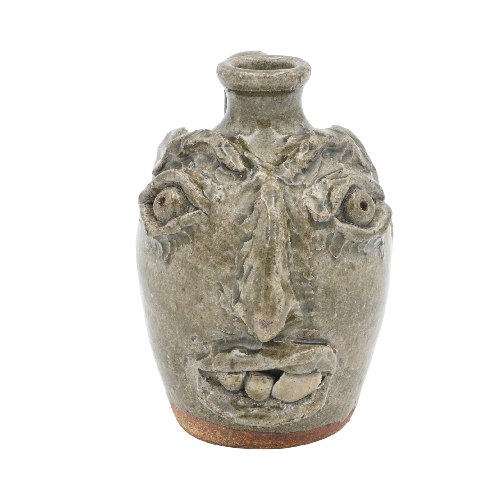 Michel Bayne. Mini Face Jug: Michel Bayne. (b. 1959)Mini Face Jug.Stamped. Mint condition. Size: 4.75" H. Provenance: Private Georgia Collection. Est. $200 - $400. Ship: In-House Shipping Available.