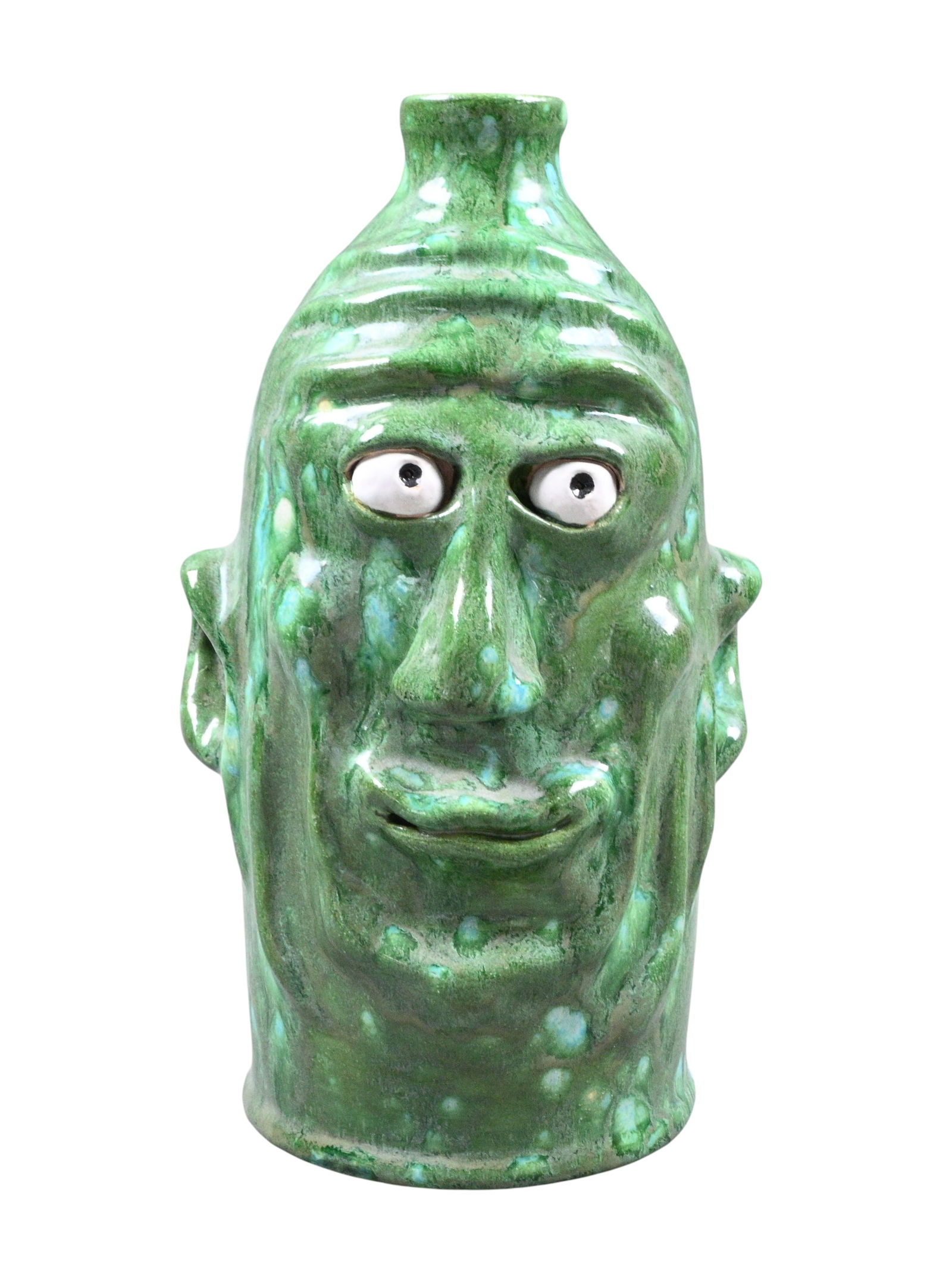 Joseph "Joe" Burley. Face Jug: Joseph "Joe" Burley. Face Jug.2006. Signed and Dated. Florida Potter. Good condition. Small chip at base of handle. Size: 10.25" H. Provenance: Private Georgia Collection. Est. $50 - $200. 