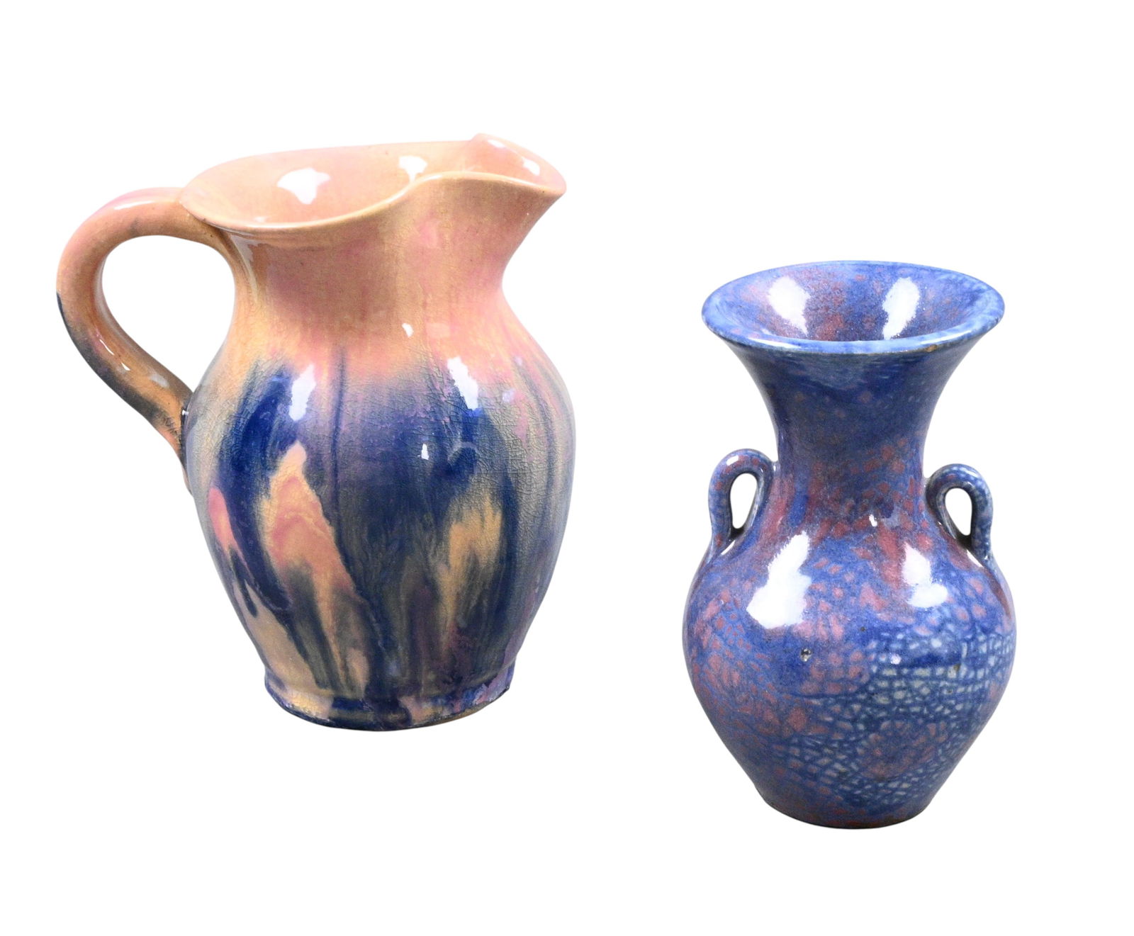 Pair of Cole Pottery: Pair of Cole Pottery. Circa 1950s. Good condition. Size: Largest is 5.5" H. Provenance: Prominent Private Kentucky Collection. Est. $100 - $300. Ship: In-House Shipping Available.