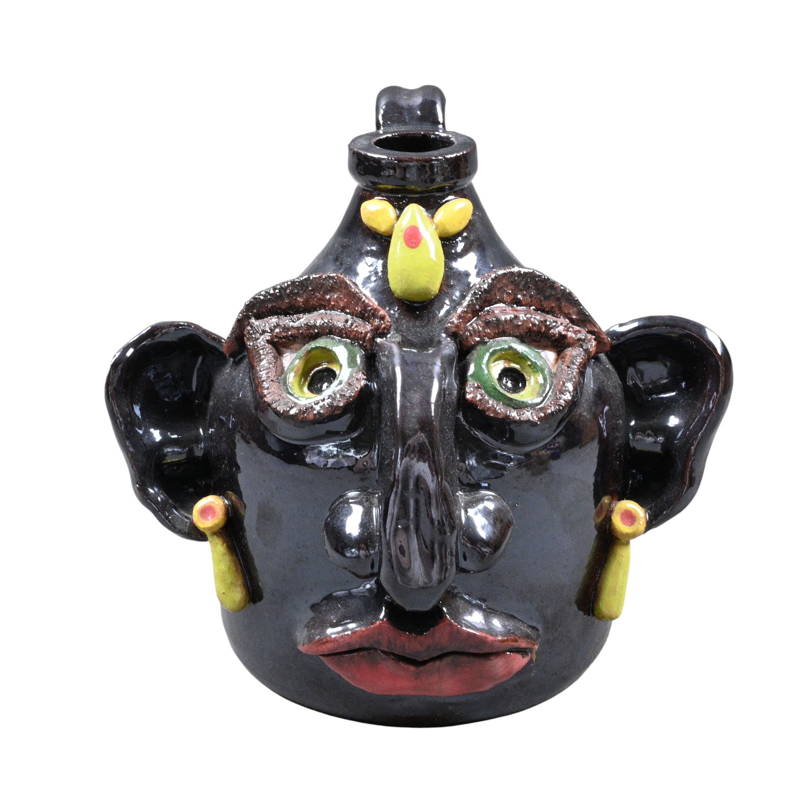 Ballard. Female Face Jug: Ballard. Female Face Jug.2006. Signed and Dated. Mint condition. Size: 7" H. Provenance: Private Georgia Collection. Est. $50 - $200. Ship: In-House Shipping Available.