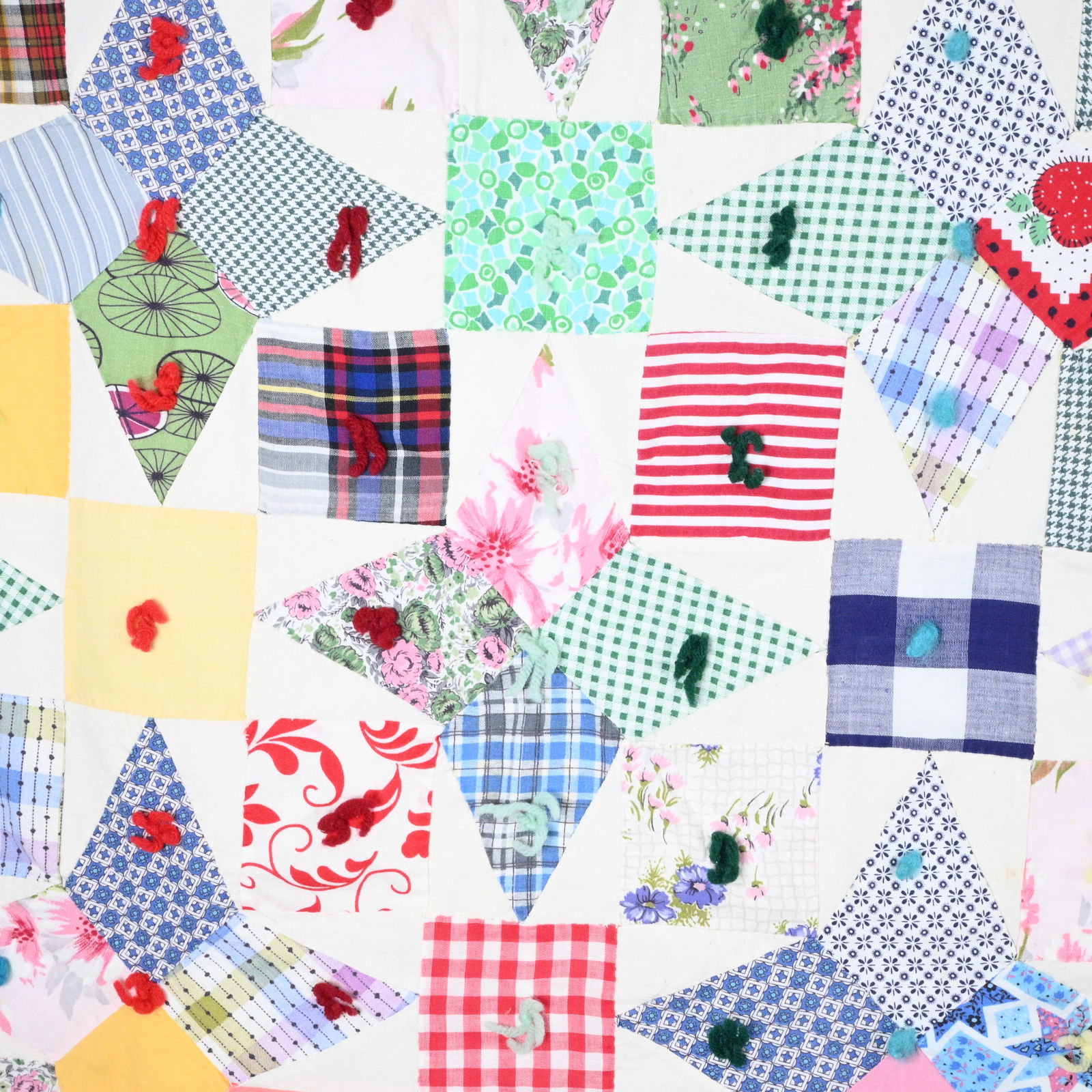 Scrap Patch Star Folk Quilt - 5