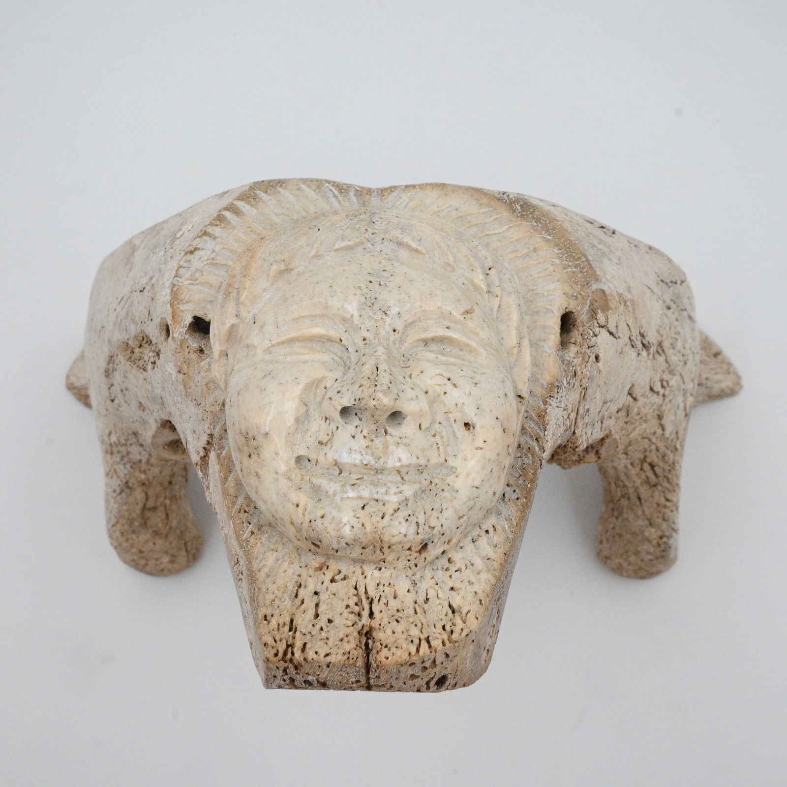 Bone Cribbage Board Face Sculpture - 5