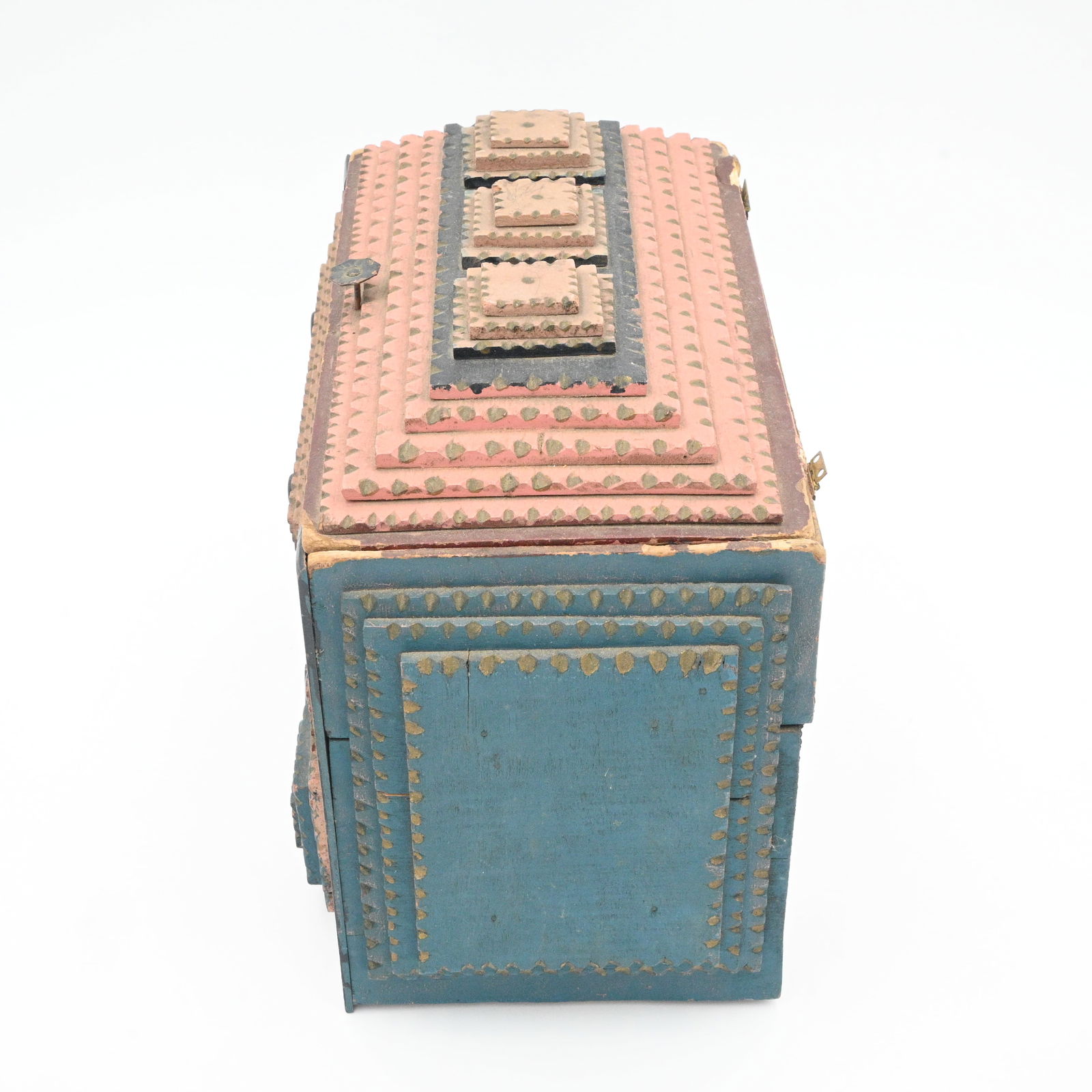 Tramp Art Painted Box - 2