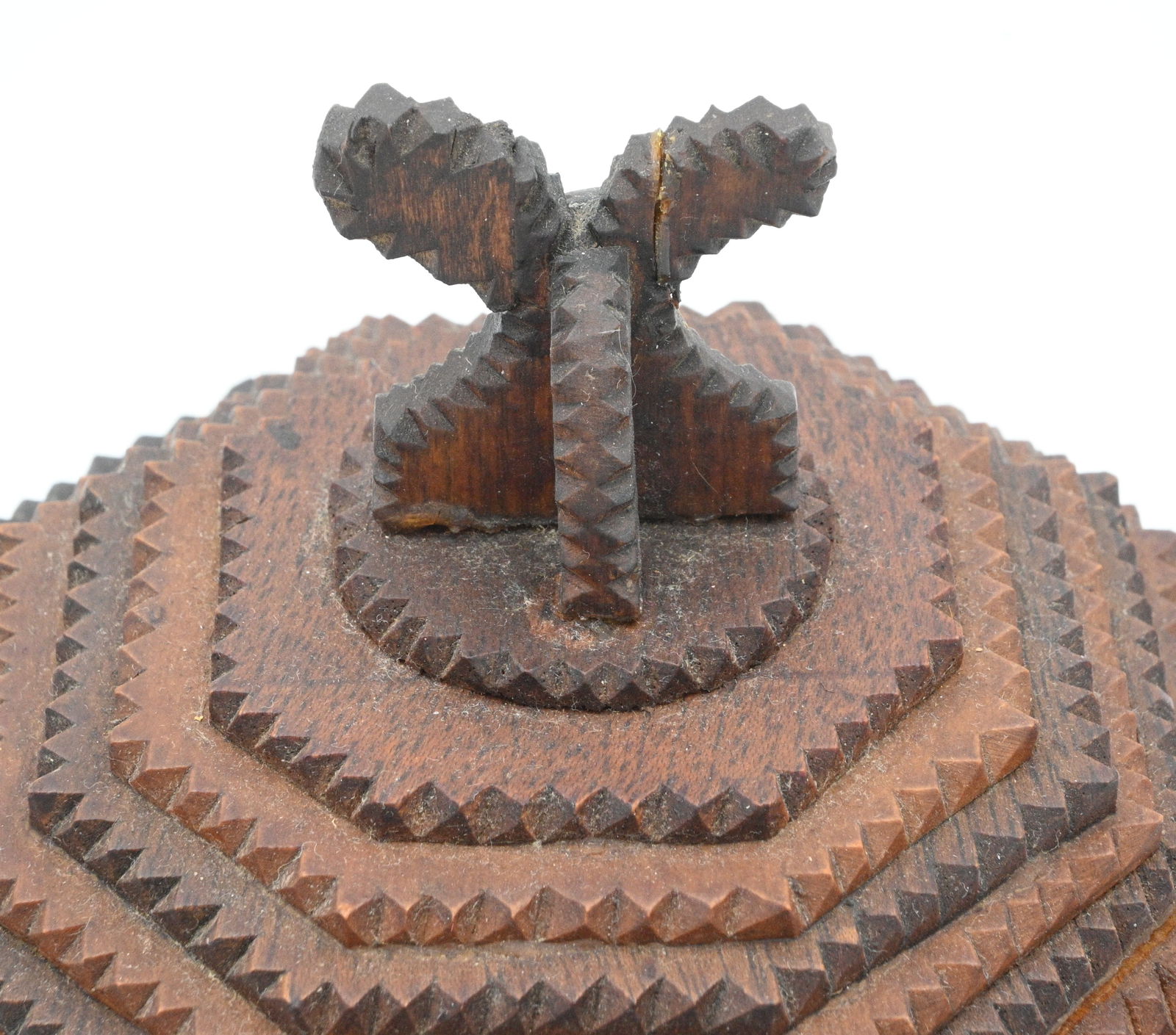 Tramp Art Octagonal Box - 7