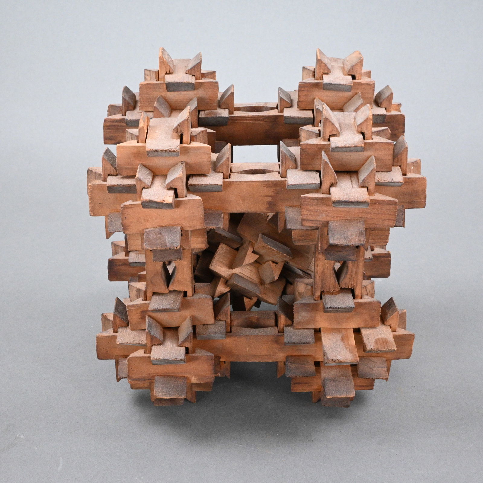 Tramp Art Geometric Cube - 2