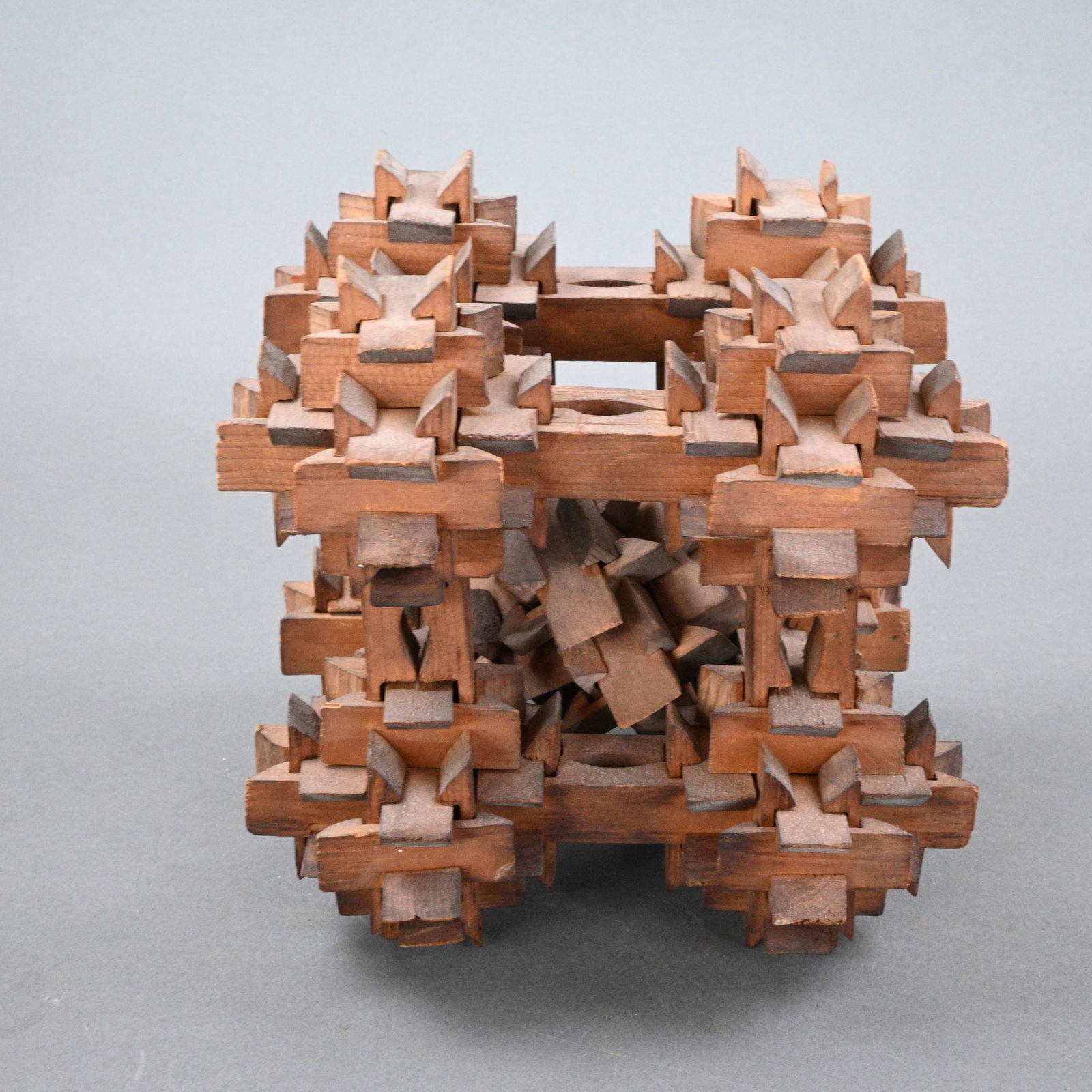 Tramp Art Geometric Cube - 4