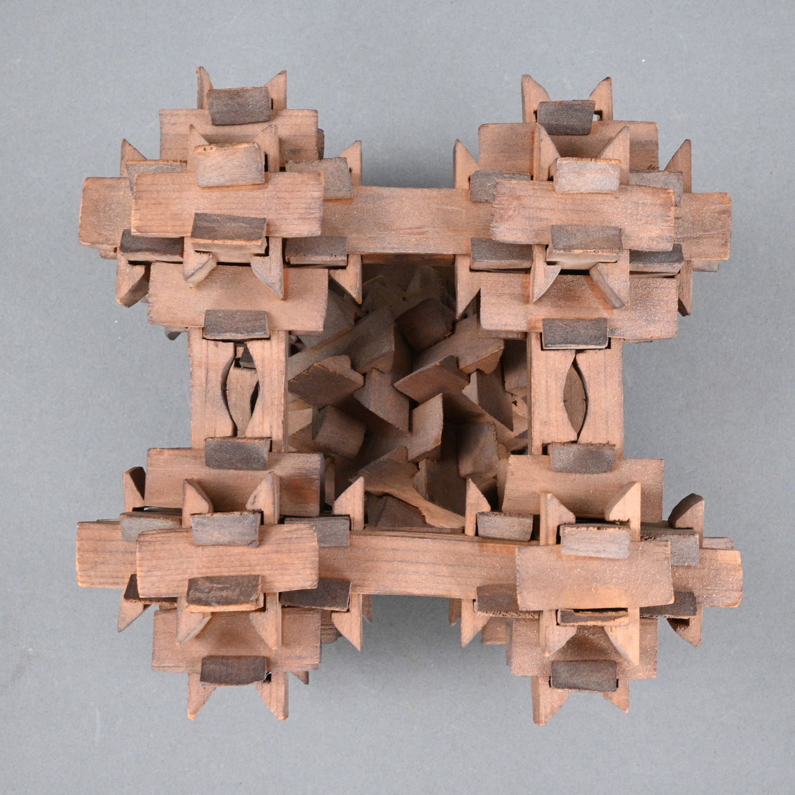 Tramp Art Geometric Cube - 6