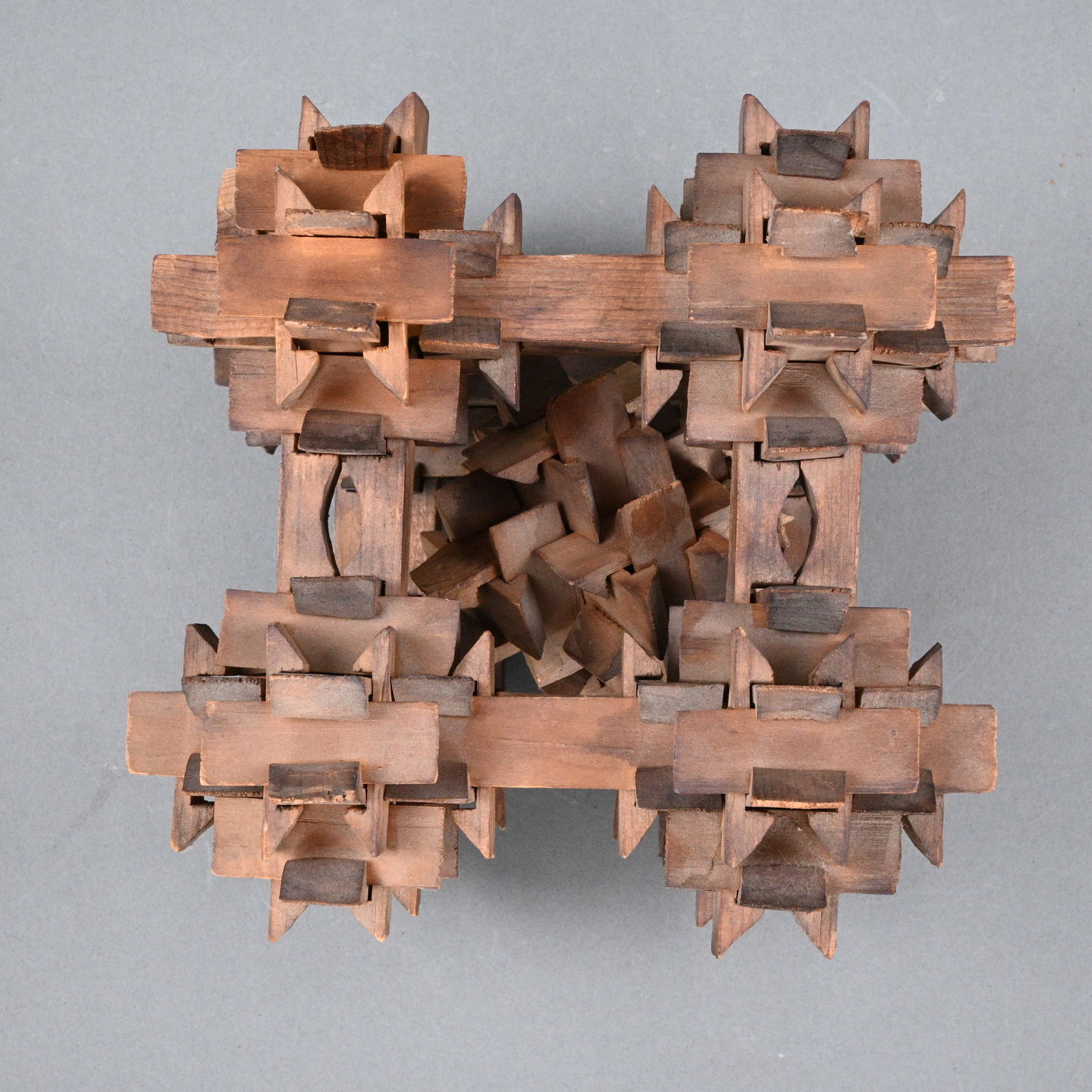 Tramp Art Geometric Cube - 7