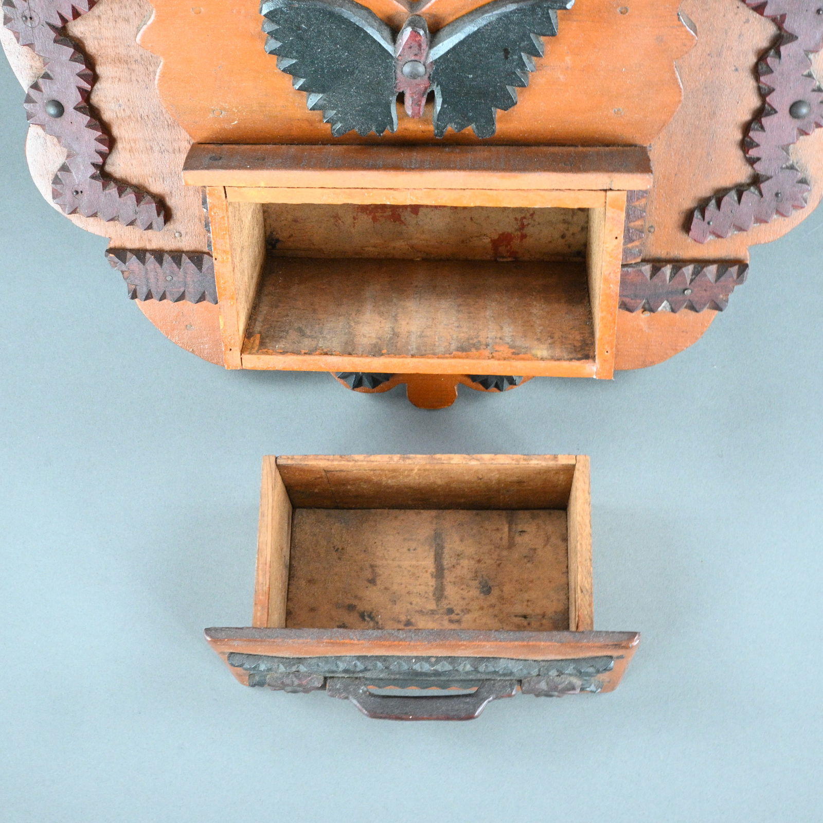 Tramp Art Wall Box - 5