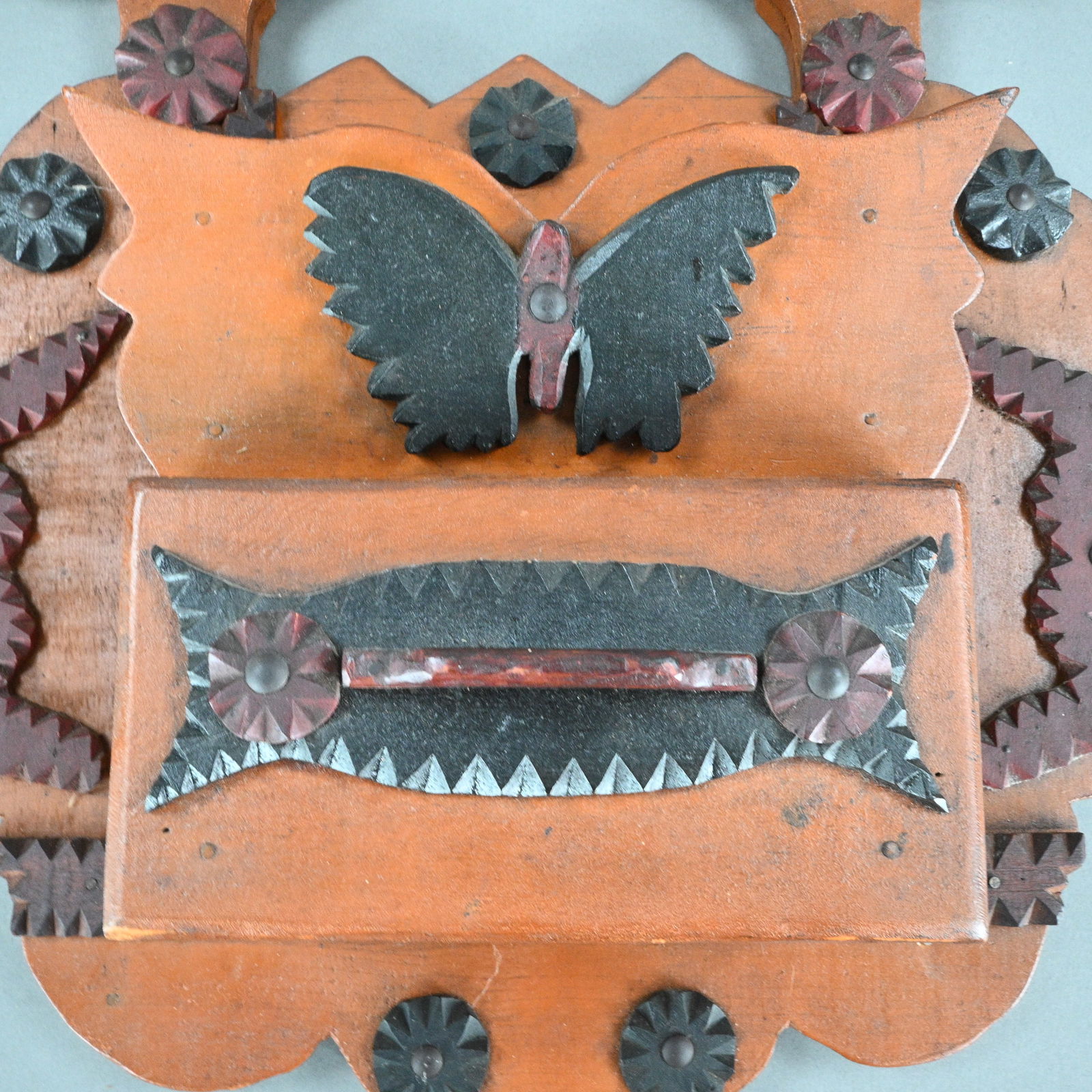 Tramp Art Wall Box - 8