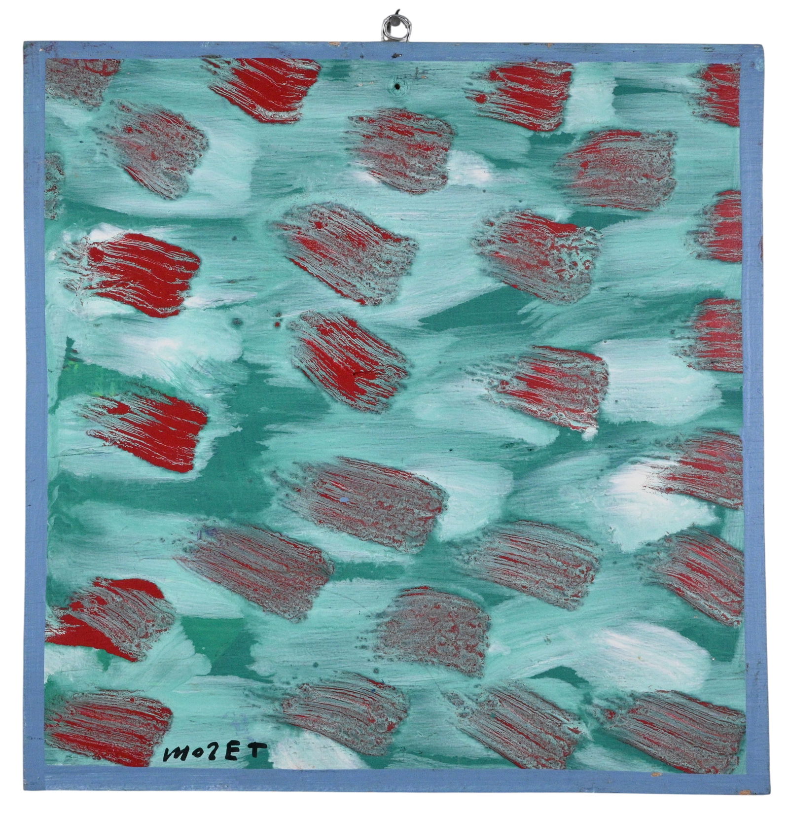 Mose Tolliver. Abstract With Red & Green: Mose Tolliver. (1925-2006) Abstract With Red & Green. Early 1980s. Signed. This was painted in the early 1980s and is from John Winston. John had a distress sale due to AIDS. Micki Beth bought the pie