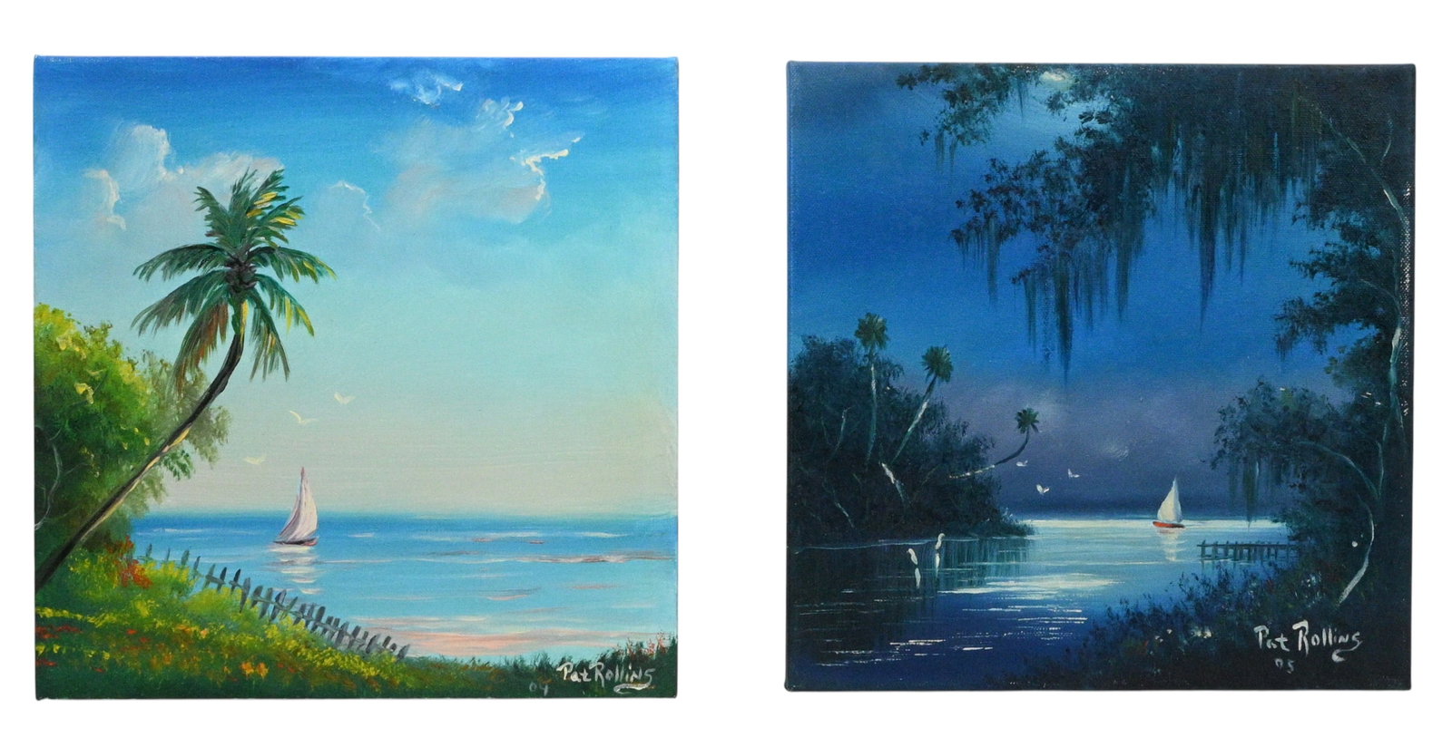 Pat Rollins. Pair of Sailboat Paintings (1 of 8)