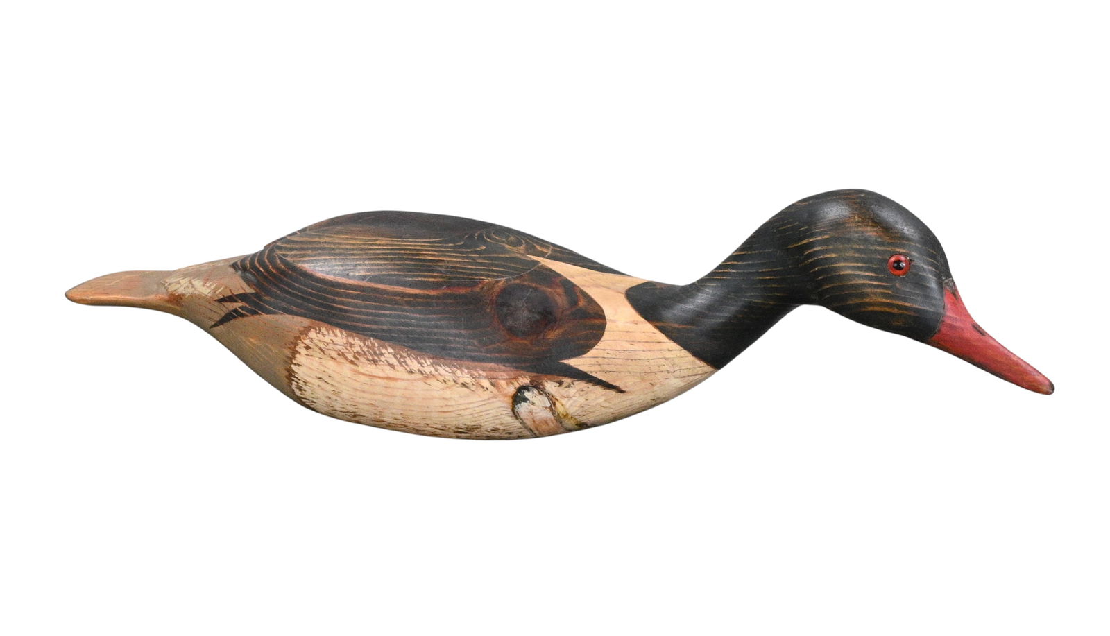 Carved Wooden Duck Decoy (1 of 6)