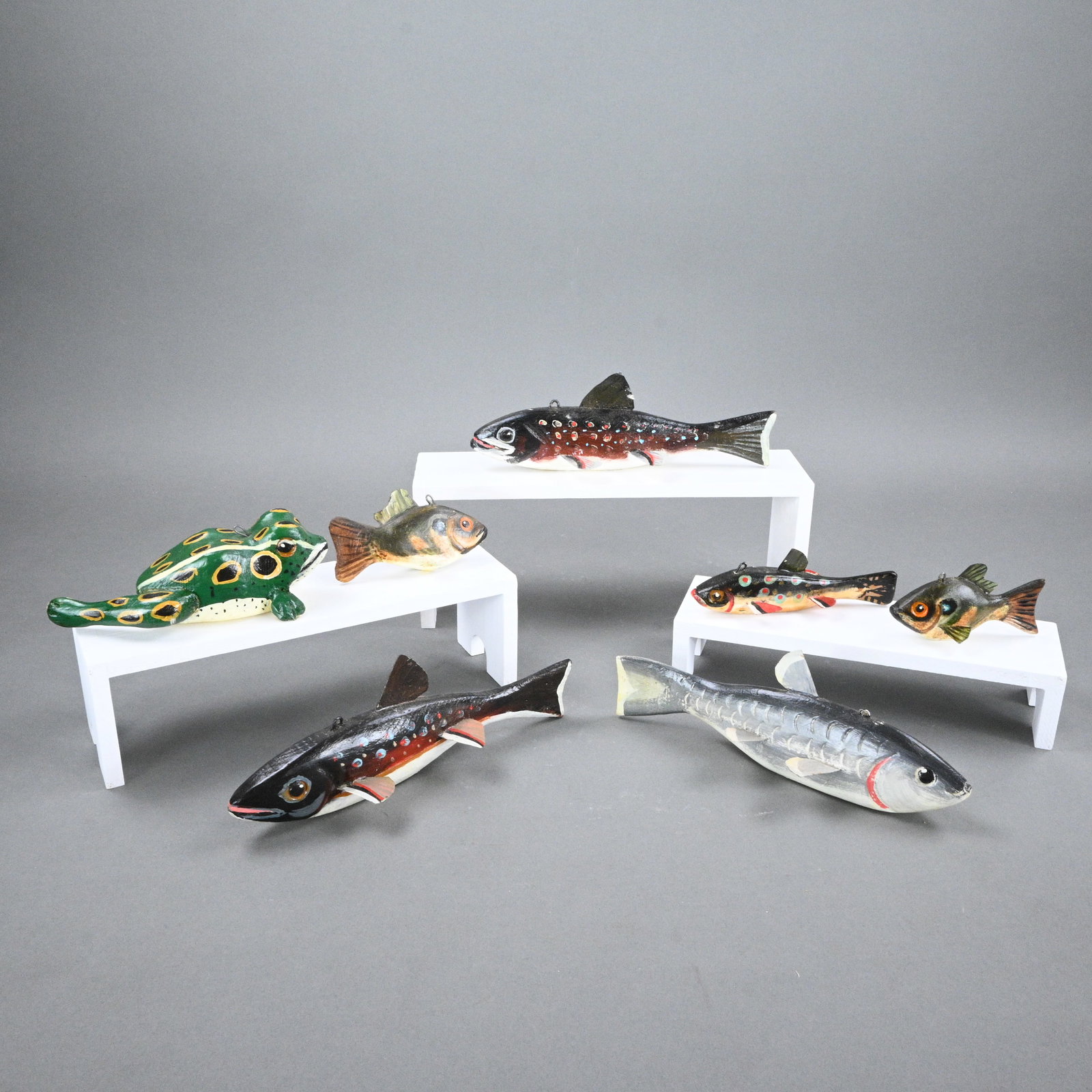 Tom Singleton. Fish and Frog Decoys (1 of 5)