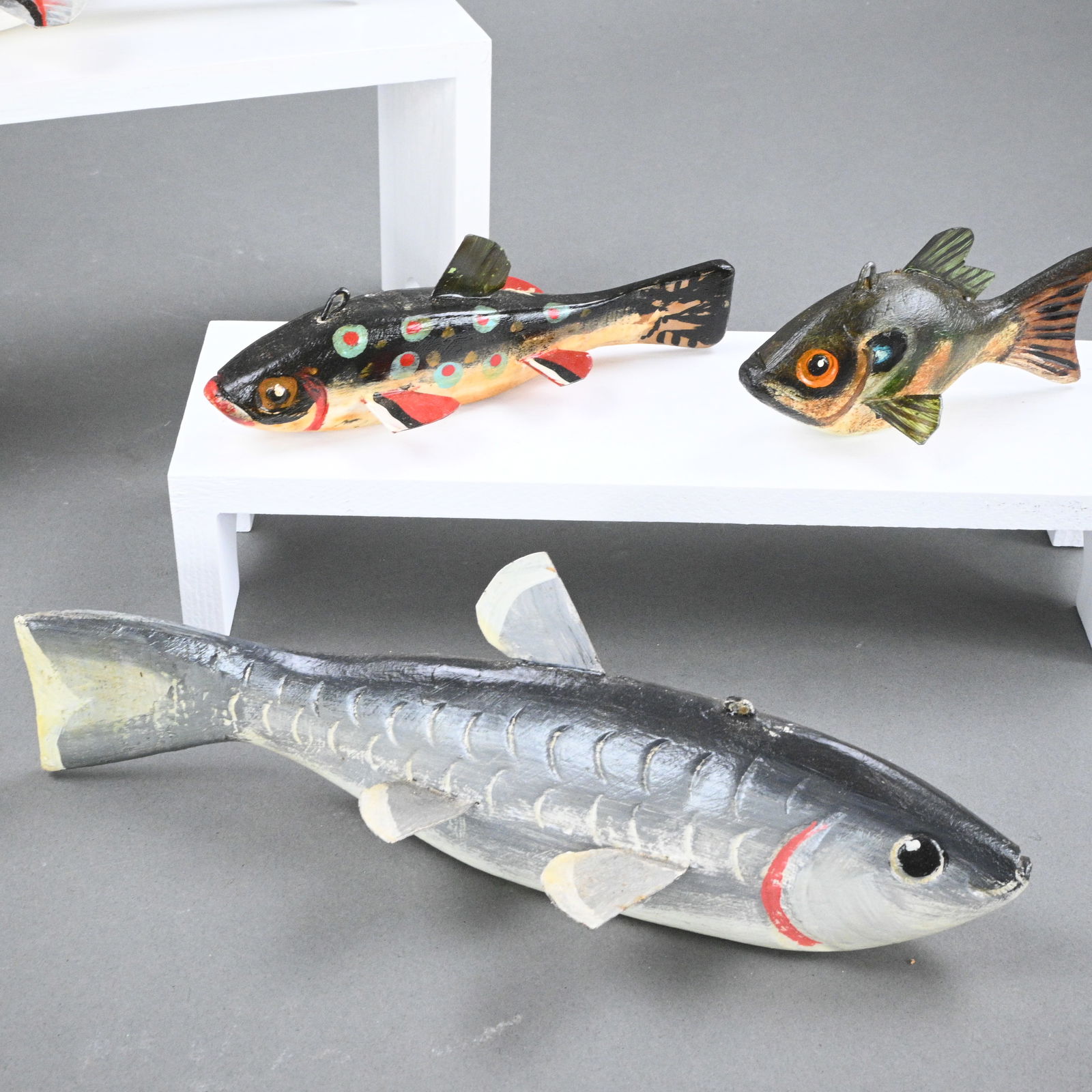 Tom Singleton. Fish and Frog Decoys - 4