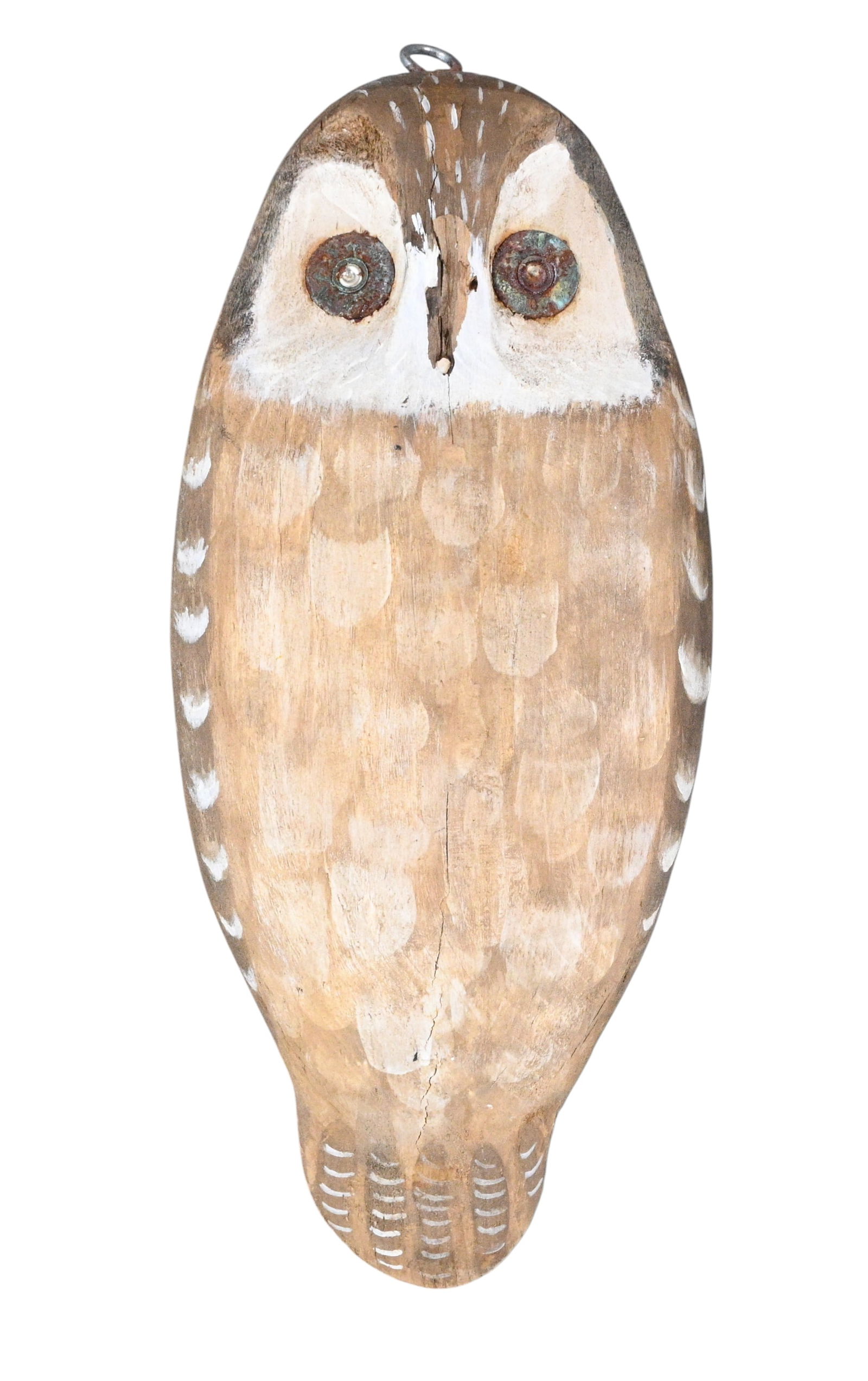 Carved Hanging Wood Owl (1 of 4)