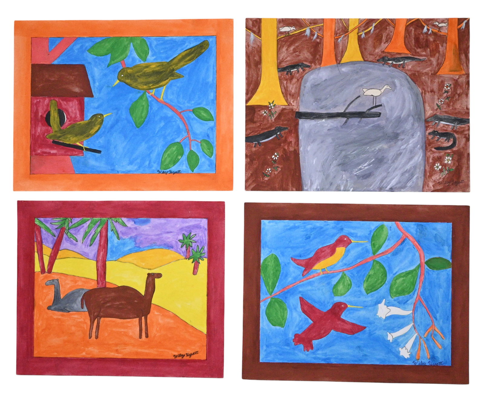 Wiley Hyatt. Four Paintings (1 of 6)