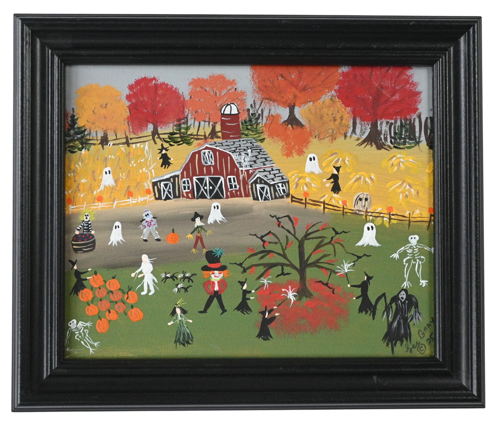 Lee Gray. The Mad Hatter: Lee Gray. The Mad Hatter. 2025. Signed, Dated, and Titled. Acrylic on canvas. Lee Gray grew up in Western Massachusetts. Her work reflects things that her cousins and she did on their adventures livin