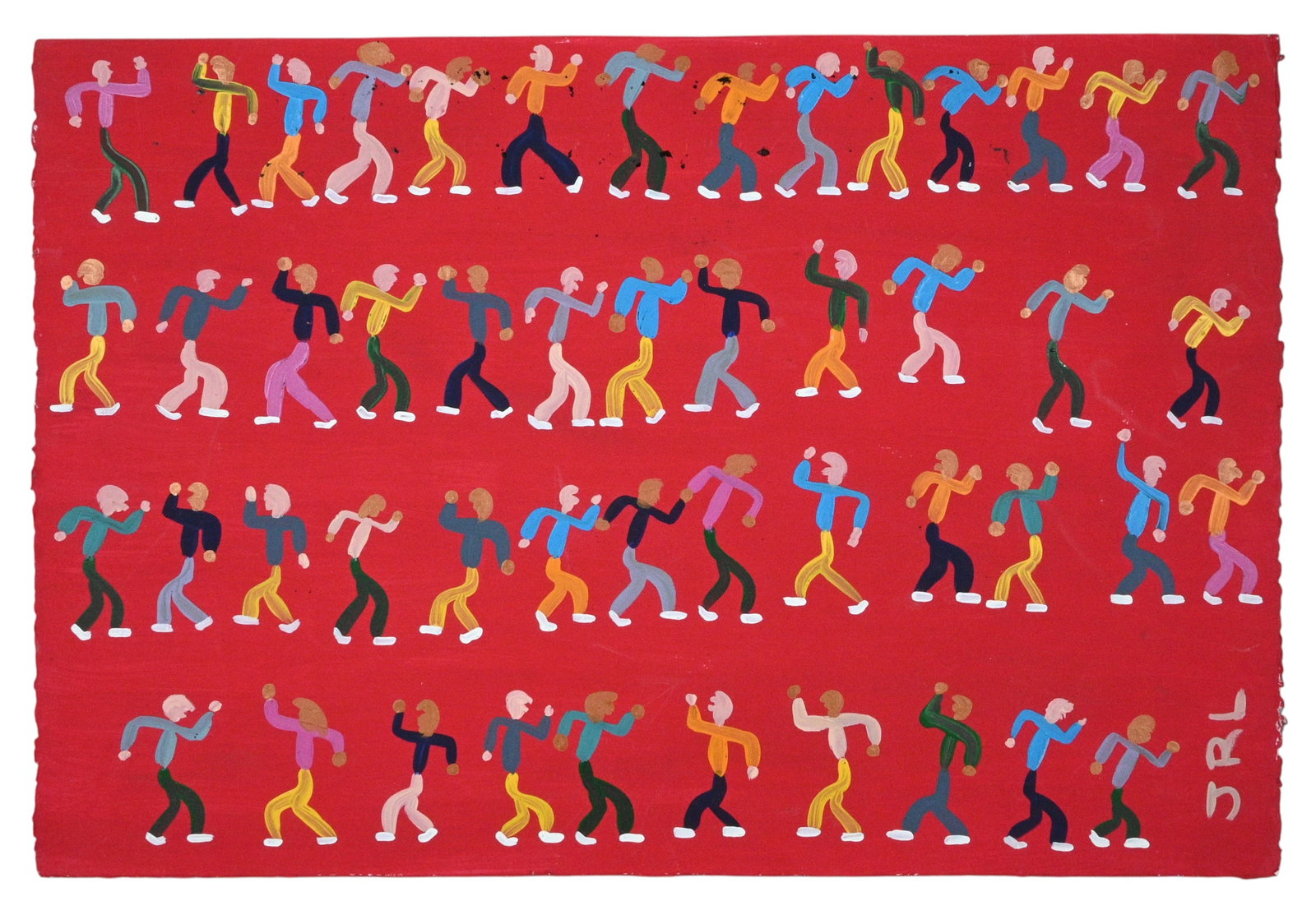 Rik "Jr" Long. Men In Rows Painting (1 of 4)