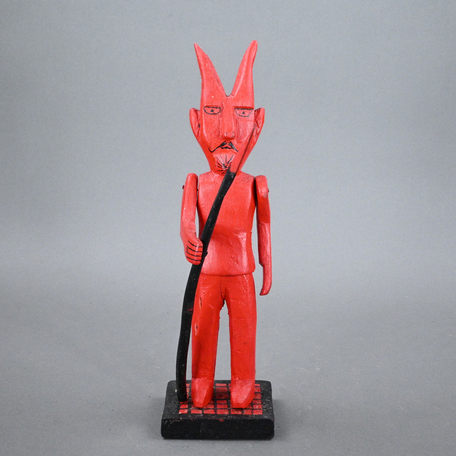 Red Devil Folk Figure with Spear - 4