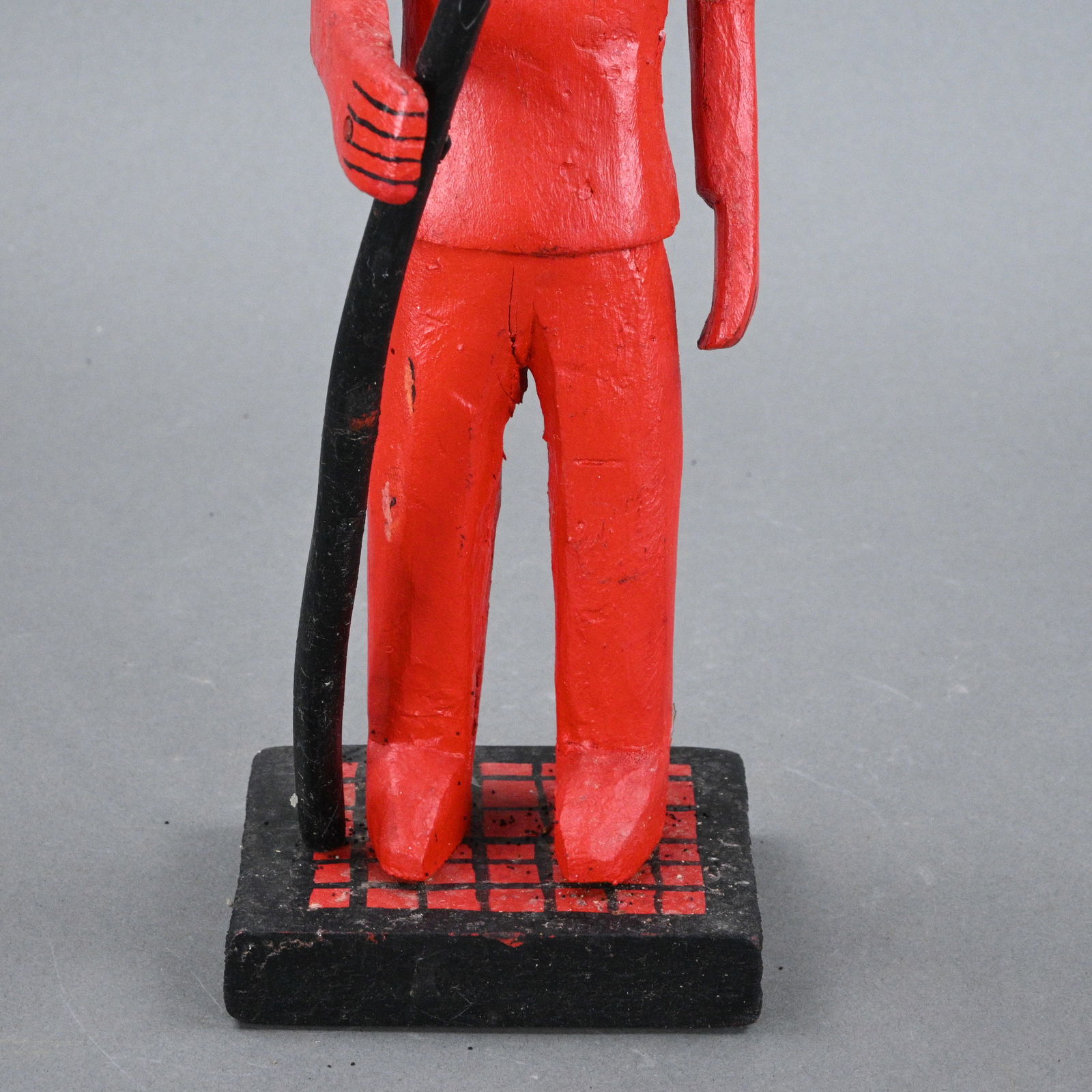 Red Devil Folk Figure with Spear - 6