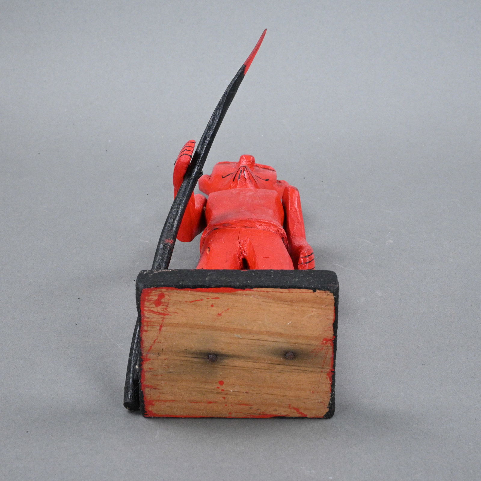 Red Devil Folk Figure with Spear - 7