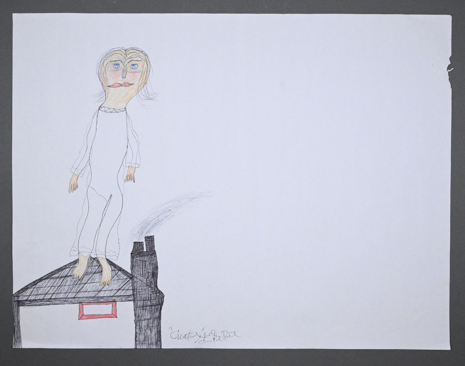 Creative G.C. DePrie. Lady in Nightgown on Rooftop (1 of 4)
