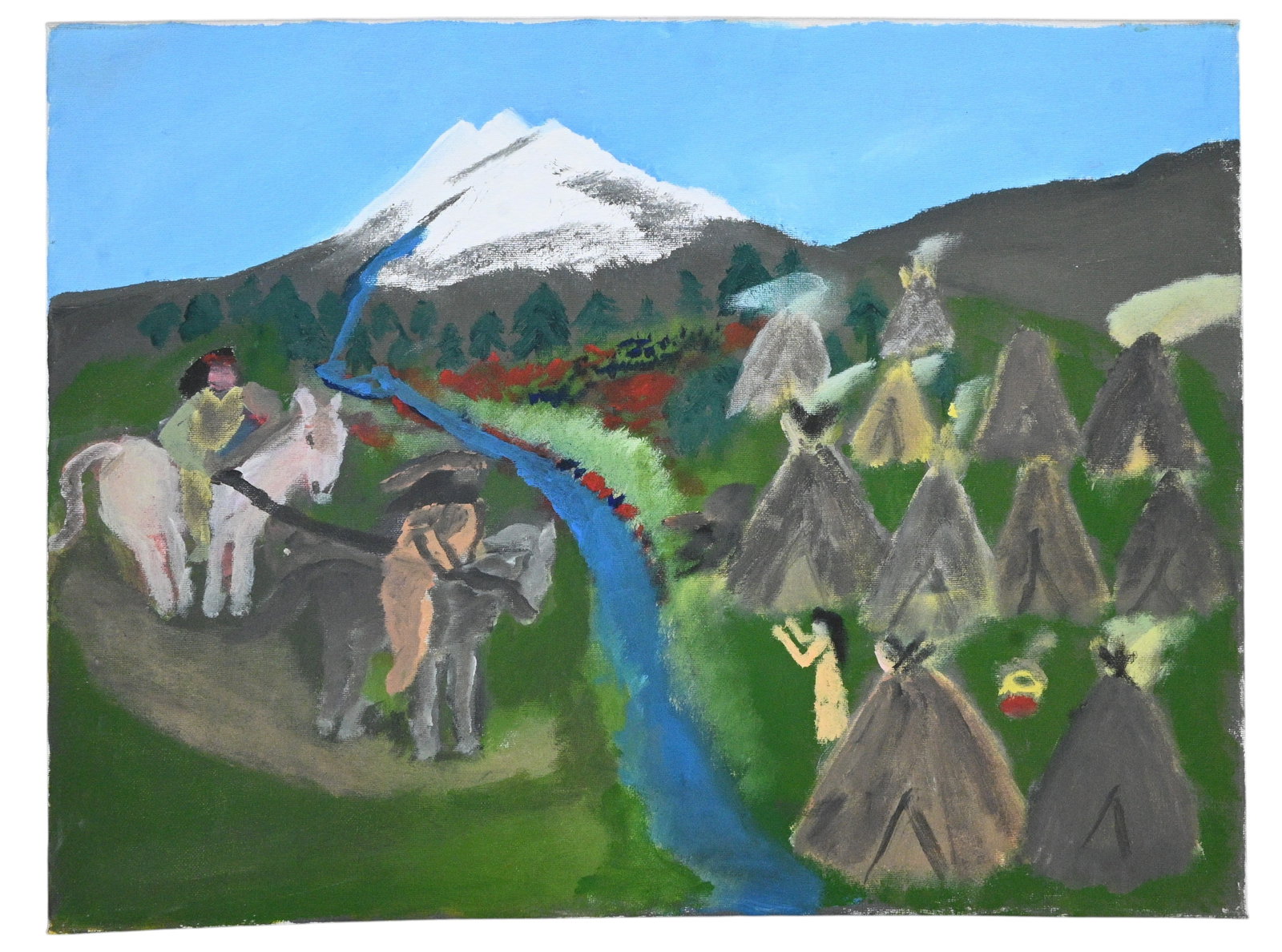 Ronnie Clemons. Indian River Painting: Ronnie Clemons. Indian River Painting.Signed. Paint on canvas. Kentucky artist. Good condition. Size: 18" H x 24" W. Provenance: Private North Carolina Collection. Purchased direct from the