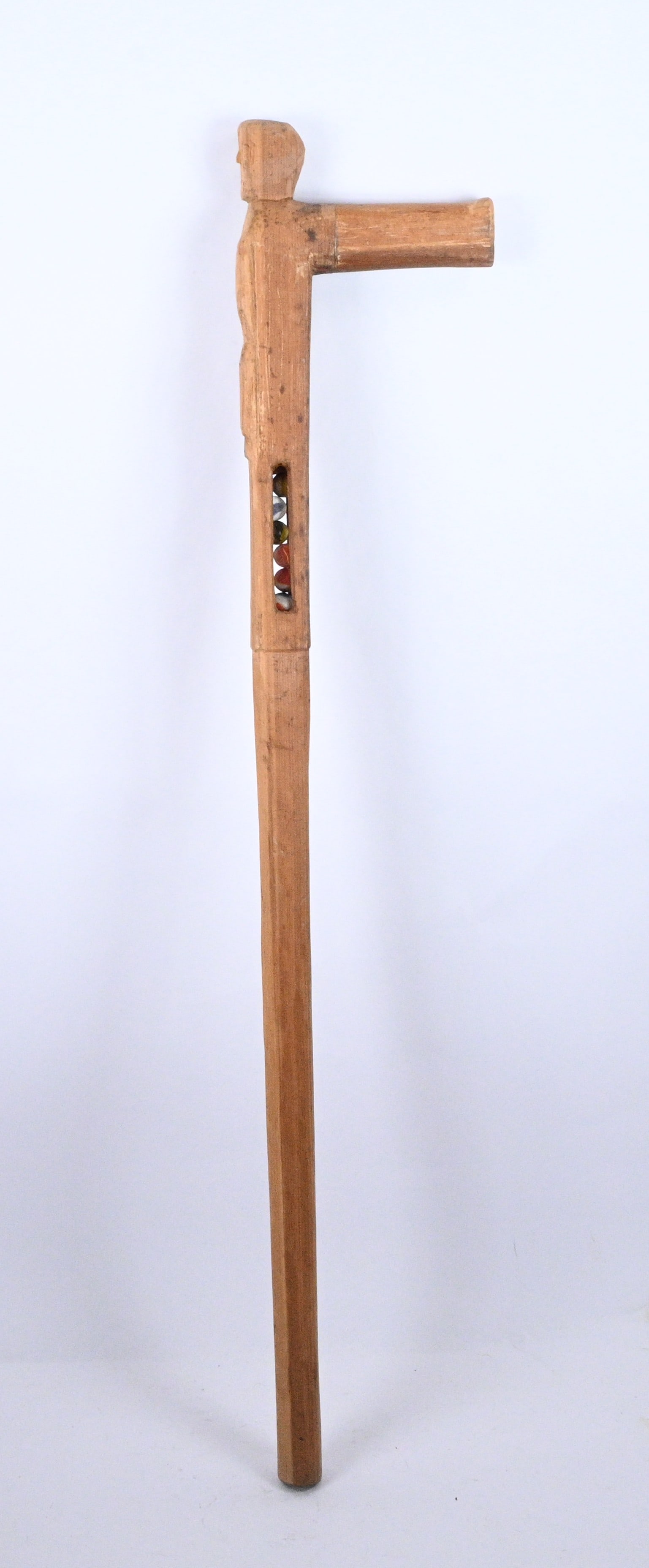 Carved Figural Marble Whimsy Cane - 3