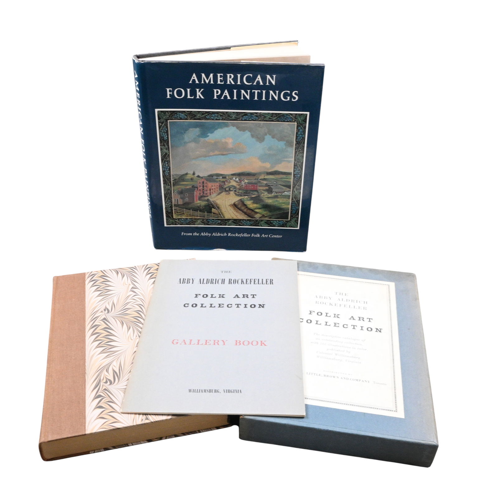 Pair of Abby Aldrich Rockefeller Books: Pair of Abby Aldrich Rockefeller Books. American Folk Paintings by Beatric Rumford. The Abby Aldrich Rockefeller Folk Art Collection from Colonial Williamsburg First Edition. Good condition. 