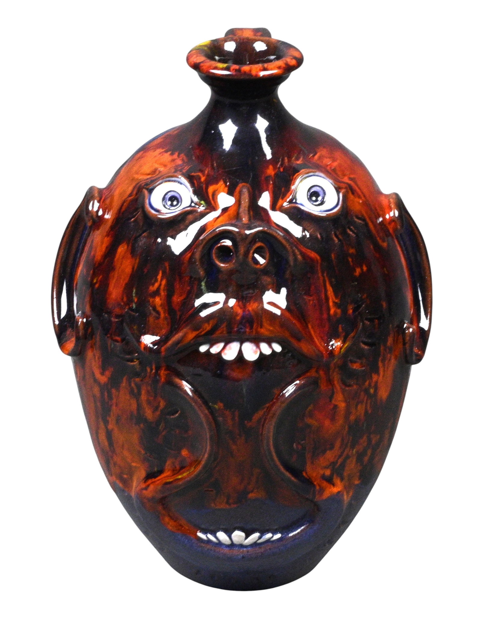 Roger Corn. Face Jug: Roger Corn. Face Jug. 2024. Signed and Dated. Mint condition. Size: 11" H. Provenance: Private Georgia Collection. Est. $300 - $500. Ship: In-House Shipping Available.