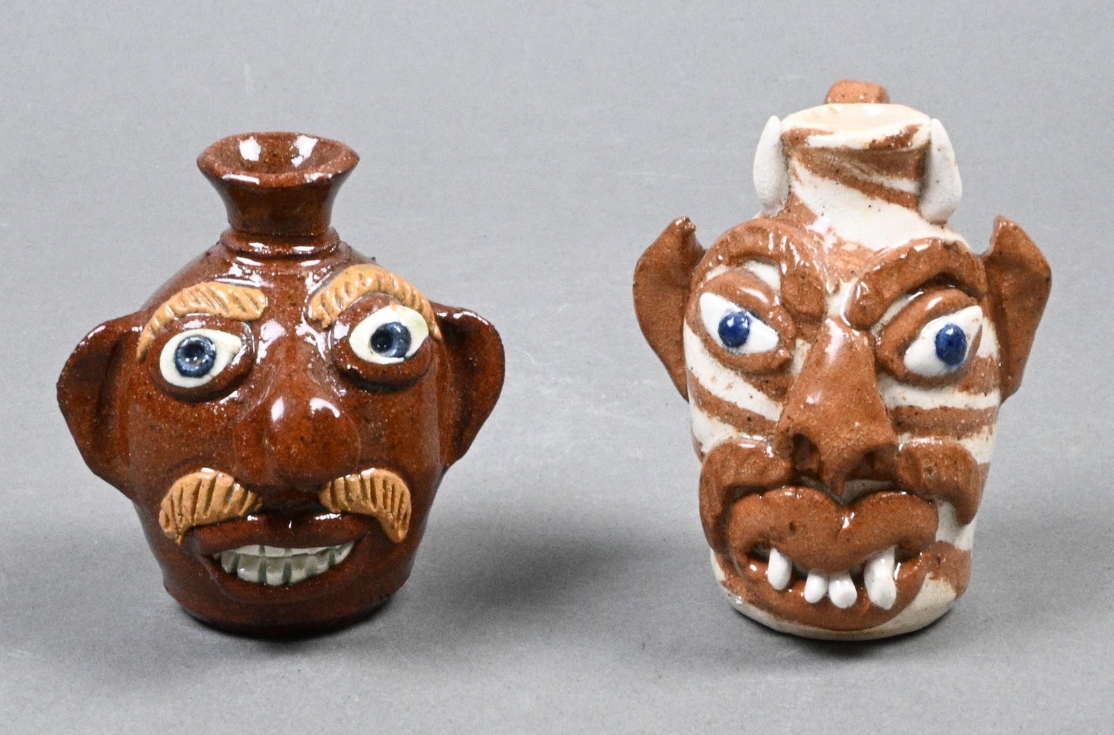 Albert Hodge. Two Mini Face Jugs - 2