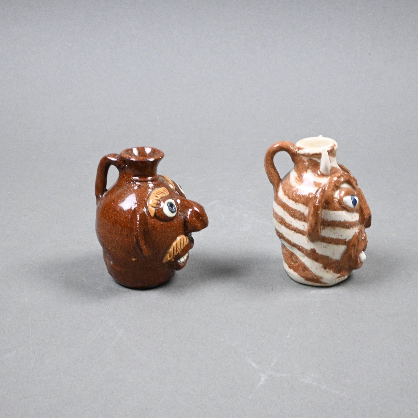 Albert Hodge. Two Mini Face Jugs - 3